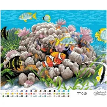 Лот: 7338570. Фото: 1. Подводный мир - 1. Заготовка под... Вышивание