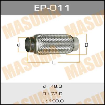 Лот: 18580058. Фото: 1. Гофра глушителя masuma 48x190... Выхлопная система