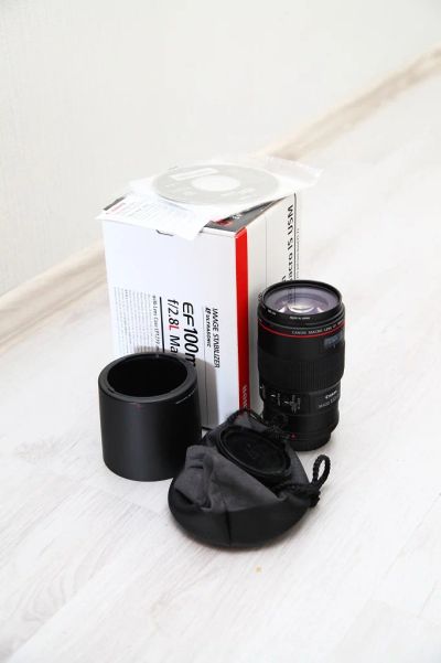 Лот: 3144444. Фото: 1. CANON EF 100mm f/2.8L Macro IS... Объективы