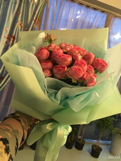 Лот: 13801693. Фото: 1. Букет пионовидных кустовых Роз... Свежие цветы
