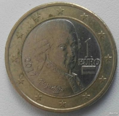 Лот: 14715365. Фото: 1. 1 евро 2017 Австрия (682). Германия и Австрия