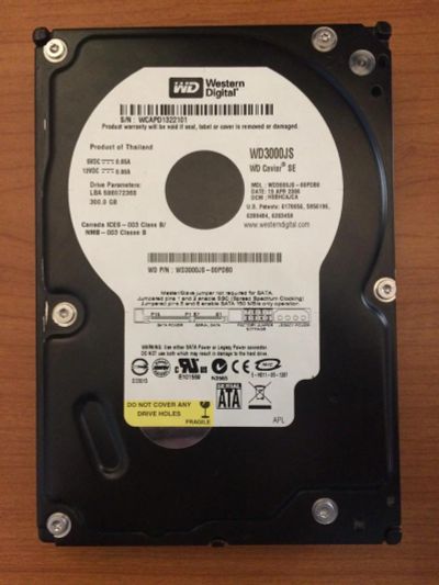 Лот: 7540921. Фото: 1. Western Digital WD 3000JS. Жёсткие диски (HDD)