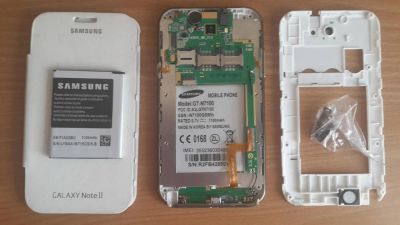 Лот: 5537018. Фото: 1. Телефон Samsung Note 2 на запчасти... Микросхемы и платы