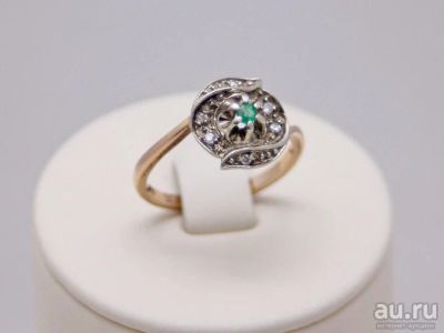 Лот: 12321838. Фото: 1. ЗОЛОТОЕ КОЛЬЦО С БРИЛЛИАНТАМИ... Кольца, перстни