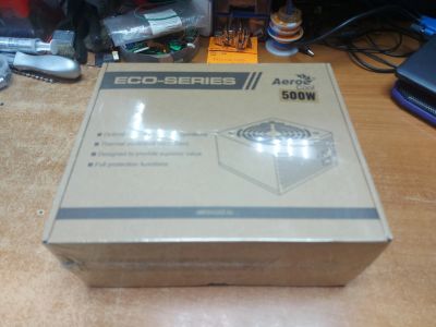 Лот: 25225581. Фото: 1. Блок питания AeroCool ECO 500W... Корпуса, блоки питания