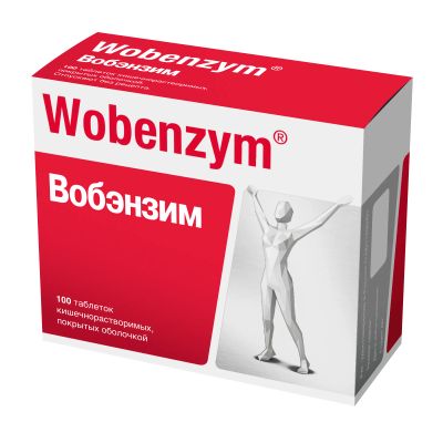 Лот: 23983925. Фото: 1. Вобэнзим таб.п о раствор. кишечн... Лекарства