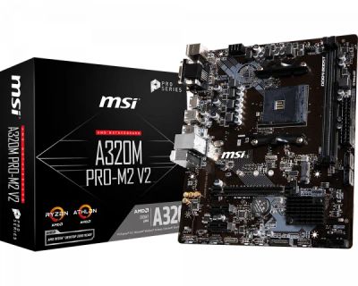Лот: 16801349. Фото: 1. Комплект мать MSI A320M PRO M2... Комплекты запчастей