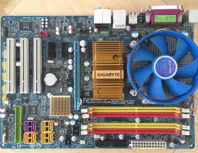 Лот: 9823276. Фото: 1. Комплект материнская плата Gigabyte... Материнские платы