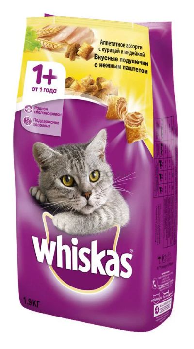 Лот: 15828473. Фото: 1. Сухой корм Whiskas Аппетитное... Корма