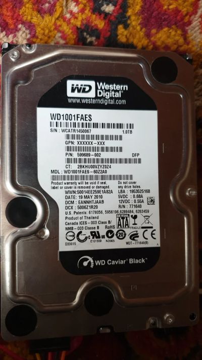 Лот: 16732900. Фото: 1. Western digital WD1001FAES. Жёсткие диски