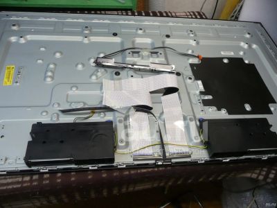 Лот: 20109789. Фото: 1. Корыто в сборе подсветка и рассеиватель... Запчасти для телевизоров, видеотехники, аудиотехники