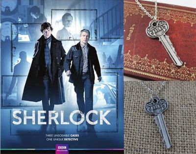 Лот: 4942747. Фото: 1. Кулон на цепочке "Sherlock". Шерлок... Кулоны, подвески