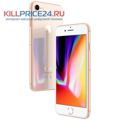 Лот: 16419194. Фото: 1. Apple iPhone 8 128Gb LTE, Gold. Смартфоны