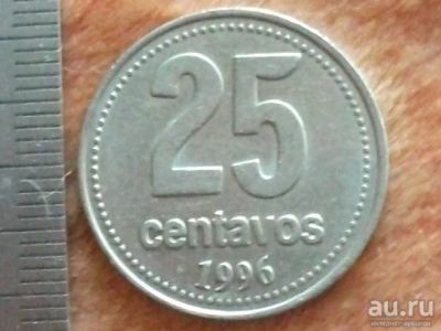 Лот: 8112910. Фото: 1. Монета 25 сентаво Аргентина 1996... Америка
