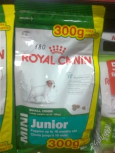 Лот: 1903269. Фото: 1. royal canin mini junior 500 грамм... Корма