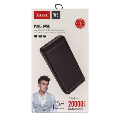 Лот: 25800266. Фото: 1. POWER BANK BYZ W5 20000 mAh Black. Внешние, портативные аккумуляторы для смартфонов (Power bank)