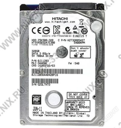 Лот: 1291562. Фото: 1. Жесткий диск 2.5" SATA-II 320Gb... Жёсткие диски (HDD)