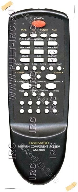 Лот: 15908162. Фото: 1. Пульт DAEWOO AMI-960. Пульты ДУ