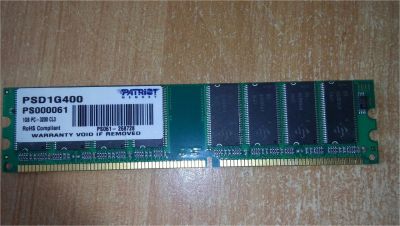 Лот: 11273512. Фото: 1. DDR1 P 1Gb PC 3200 CL3. Оперативная память