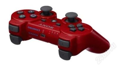 Лот: 1720515. Фото: 1. PS3 Красный, оригинальный джойстик... Аксессуары для игровых приставок, консолей, геймпады