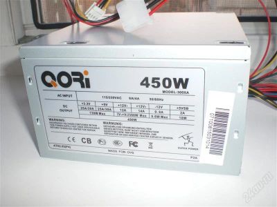 Лот: 5965869. Фото: 1. блок питания SuperPower QoRi 450W. Корпуса, блоки питания