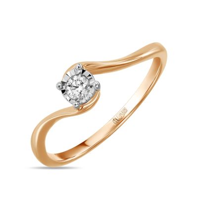 Лот: 24356732. Фото: 1. Кольцо с бриллиантом. Кольца, перстни