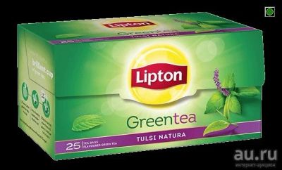 Лот: 13514912. Фото: 1. Зеленый чай Lipton Tulsi Natura... Чай, кофе, какао