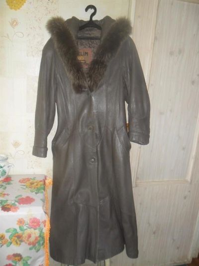Лот: 3854576. Фото: 1. кож.плащ 46р-р. Верхняя одежда