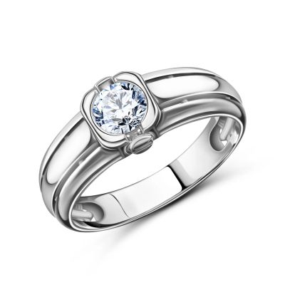 Лот: 23854339. Фото: 1. Серебряное кольцо с фианитами. Кольца, перстни