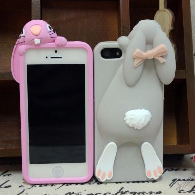 Лот: 5754308. Фото: 1. силиконовый счехол кролик на IPhone... Дата-кабели, переходники