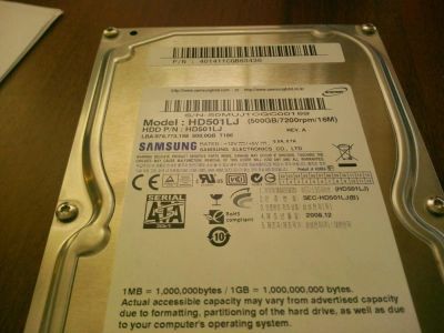 Лот: 5159557. Фото: 1. Жесткий диск Samsung HD501LJ SATA-II... Жёсткие диски (HDD)
