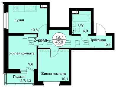 Лот: 13744290. Фото: 1. 2-комнатная квартира на ул. Алексеева... Квартиры, студии