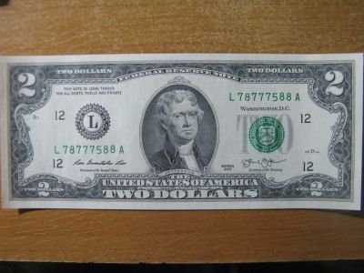 Лот: 19688211. Фото: 1. США 2 доллара 2013 года. 78777588... Америка