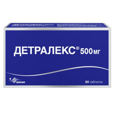 Лот: 23262321. Фото: 1. Детралекс таб.п о 500мг №60. Лекарства