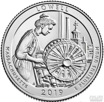 Лот: 13784723. Фото: 1. США 25 центов 2019г 46 парк Национальный... Америка