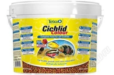 Лот: 2919079. Фото: 1. Tetra Cichlid Colour гранулы для... Корма