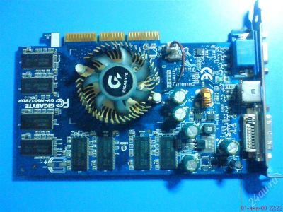 Лот: 2158992. Фото: 1. Видеокарта 128Mb AGP DDR Gigabyte... Видеокарты