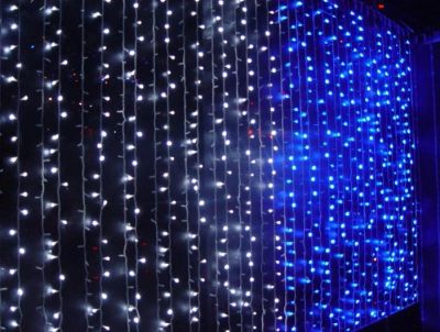 Лот: 4726936. Фото: 1. 360 LED гирлянда штора - дождь... Гирлянды, шарики, новогодние аксессуары