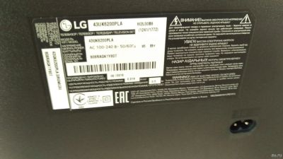 Лот: 13483534. Фото: 1. 4К Smart LED-телевизор 43" LG... Телевизоры