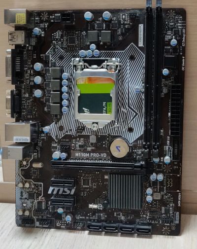 Лот: 19977044. Фото: 1. Мат. плата MSI H110M PRO-VD/LGA1151... Материнские платы