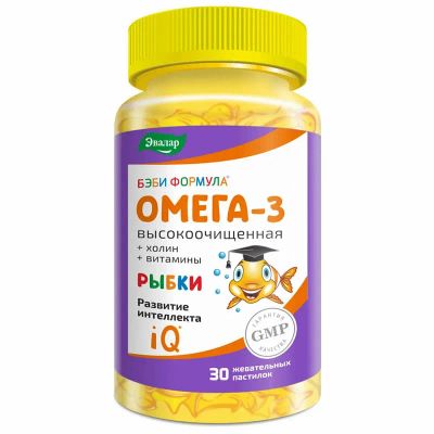 Лот: 24696236. Фото: 1. Эвалар Бэби Формула Рыбки Омега-3... Лекарства