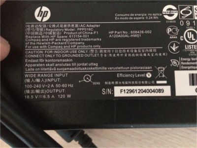 Лот: 9373261. Фото: 1. Блок питания HP 18.5V 6.5A PPP016С. Зарядные устройства, блоки питания для бытовой техники