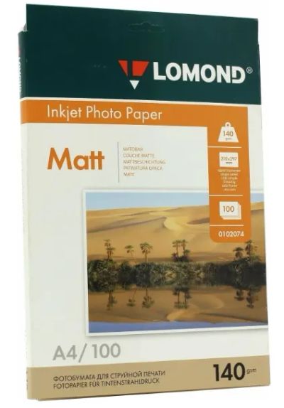 Лот: 25010731. Фото: 1. Бумага Lomond 140 г/м2, А4, матовая... Бумага