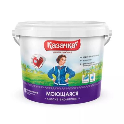 Лот: 24085667. Фото: 1. Краска водно-дисперсионная, Казачка... Краски, лаки, растворитель