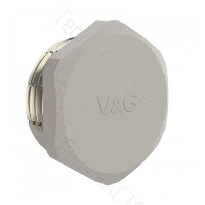Лот: 24790819. Фото: 1. V&G Заглушка с НР 3/4" ник. (140... Фитинги, подводка