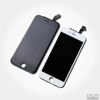 Лот: 15299408. Фото: 1. Дисплей iPhone 6 белый-черный... Дисплеи, дисплейные модули, тачскрины