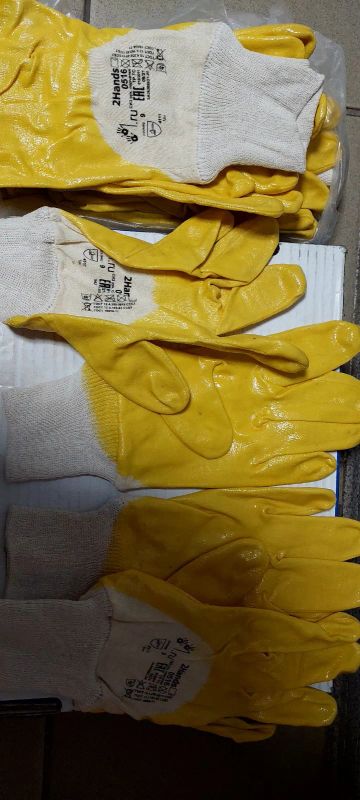 Лот: 21338804. Фото: 1. Перчатки рабочие МБС желтые. Защитные очки, каски, перчатки