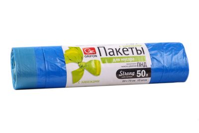 Лот: 16182044. Фото: 1. GRIFON Пакеты для мусора с завязками... Пакеты, мешки