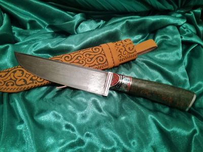 Лот: 13235674. Фото: 1. Пчак, дамасская сталь, общая длина... Столовые приборы, ножи