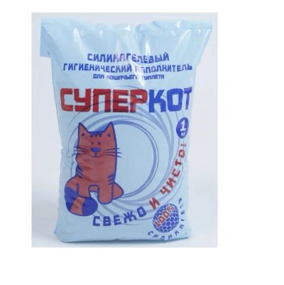 Лот: 18881487. Фото: 1. СуперКот 1кг - силикагель (шарики... Миски, лотки, наполнители